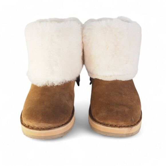 Cloud Nine Sheepskin Trixie Zipper Boots Chestnut Brown 1904 Women's 8 - Picture 3 of 11